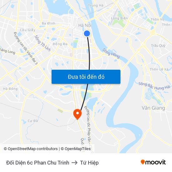 Đối Diện 6c Phan Chu Trinh to Tứ Hiệp map