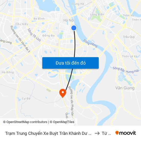 Trạm Trung Chuyển Xe Buýt Trần Khánh Dư (Khu Đón Khách) to Tứ Hiệp map