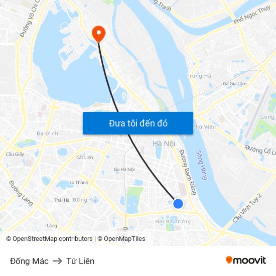 Đống Mác to Tứ Liên map