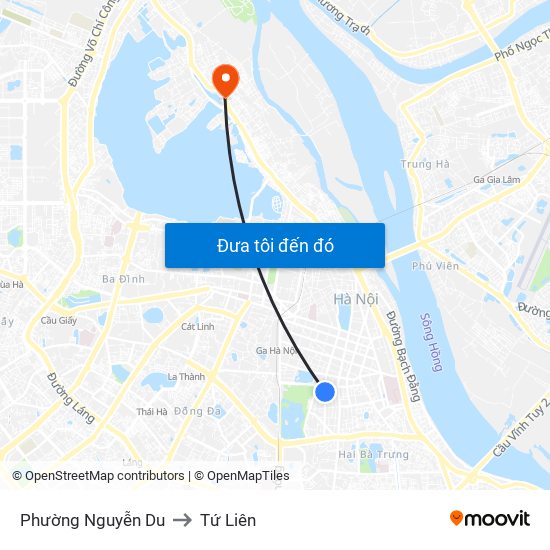 Phường Nguyễn Du to Tứ Liên map