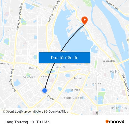 Láng Thượng to Tứ Liên map