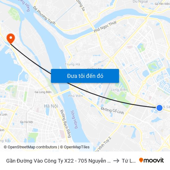Gần Đường Vào Công Ty X22 - 705 Nguyễn Văn Linh to Tứ Liên map