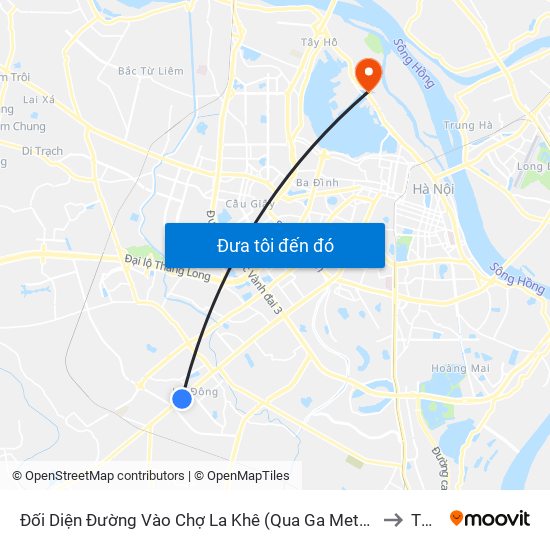 Đối Diện Đường Vào Chợ La Khê (Qua Ga Metro La Khê) - 405 Quang Trung (Hà Đông) to Tứ Liên map