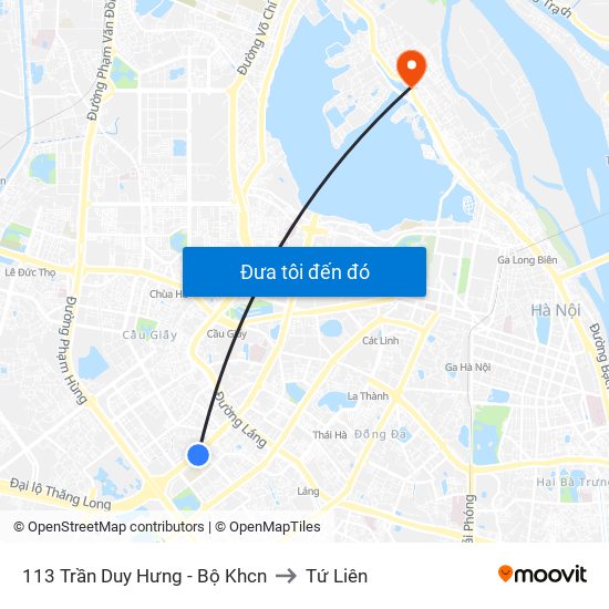 113 Trần Duy Hưng - Bộ Khcn to Tứ Liên map