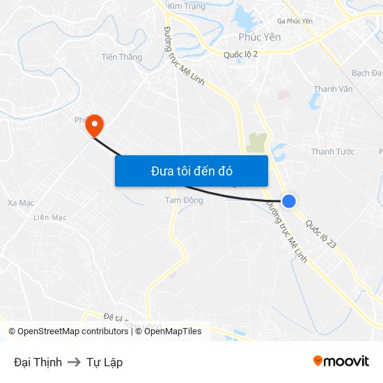 Đại Thịnh to Tự Lập map