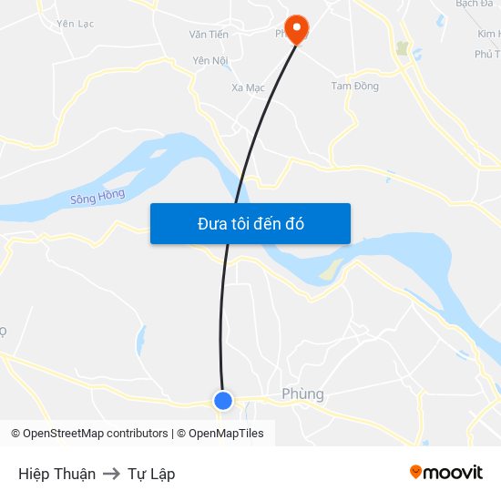 Hiệp Thuận to Tự Lập map