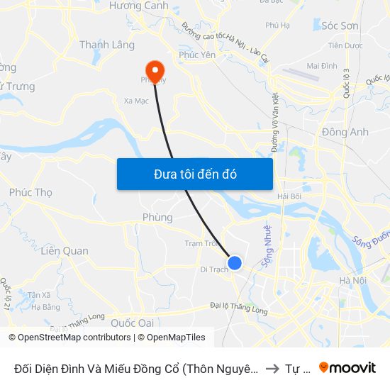 Đối Diện Đình Và Miếu Đồng Cổ (Thôn Nguyên Xá) - Đường 32 to Tự Lập map