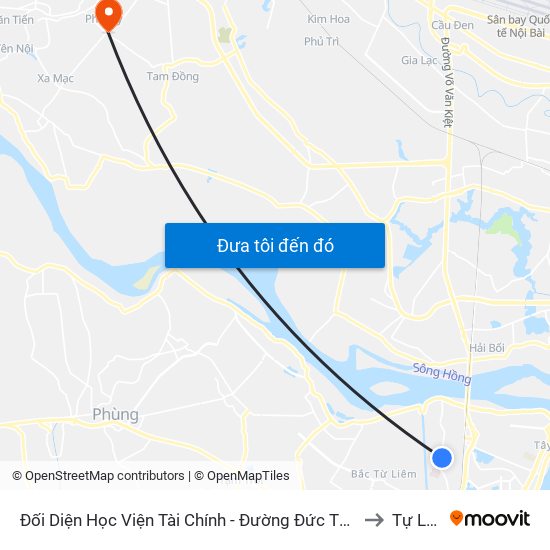 Đối Diện Học Viện Tài Chính - Đường Đức Thắng to Tự Lập map