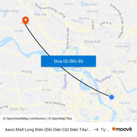 Aeon Mall Long Biên (Đối Diện Cột Điện T4a/2a-B Đường Cổ Linh) to Tự Lập map