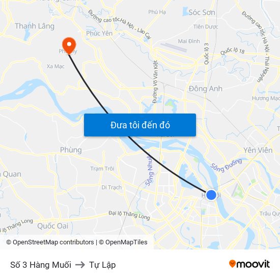 Số 3 Hàng Muối to Tự Lập map