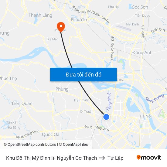 Khu Đô Thị Mỹ Đình Ii- Nguyễn Cơ Thạch to Tự Lập map