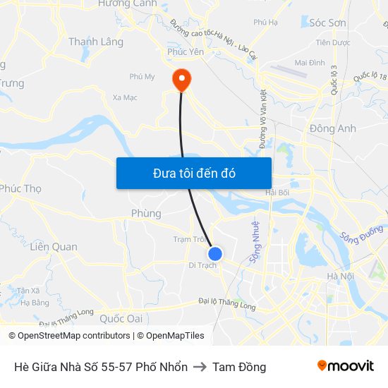 Hè Giữa Nhà Số 55-57 Phố Nhổn to Tam Đồng map