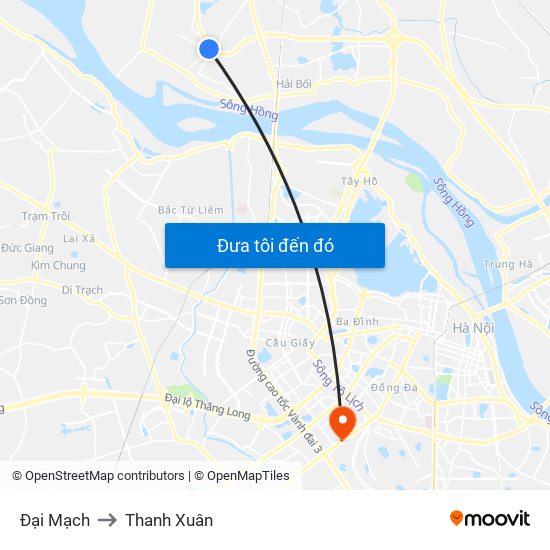 Đại Mạch to Thanh Xuân map