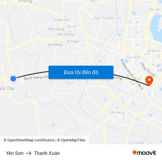 Yên Sơn to Thanh Xuân map