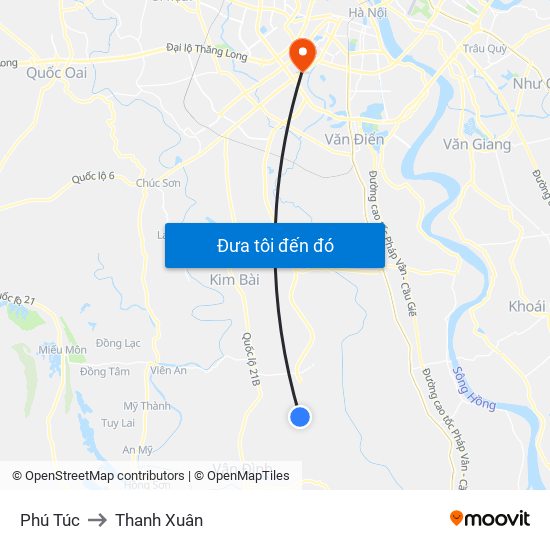 Phú Túc to Thanh Xuân map