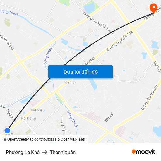 Phường La Khê to Thanh Xuân map