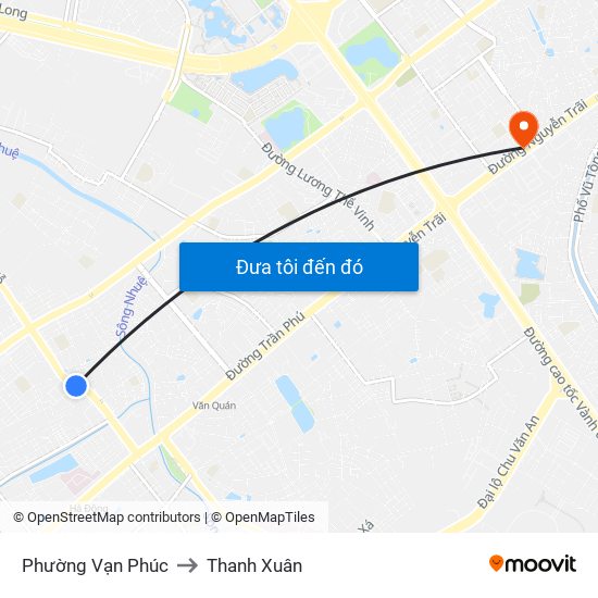 Phường Vạn Phúc to Thanh Xuân map