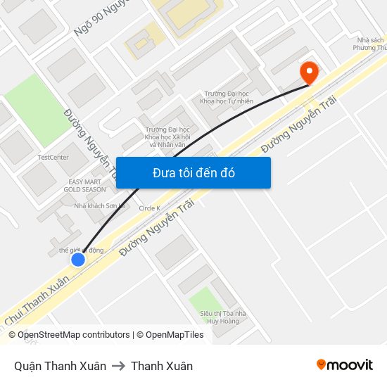 Quận Thanh Xuân to Thanh Xuân map