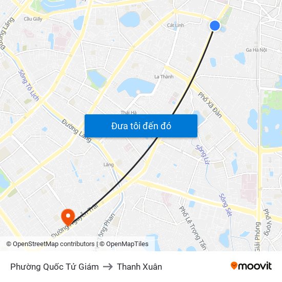 Phường Quốc Tử Giám to Thanh Xuân map