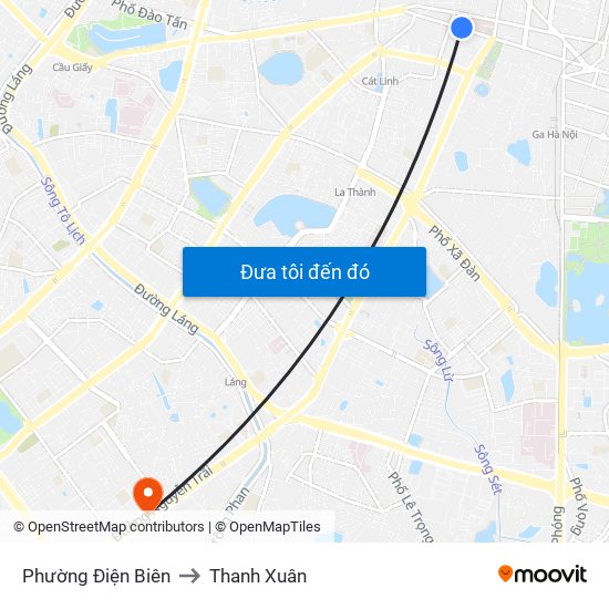 Phường Điện Biên to Thanh Xuân map