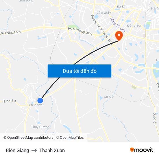 Biên Giang to Thanh Xuân map