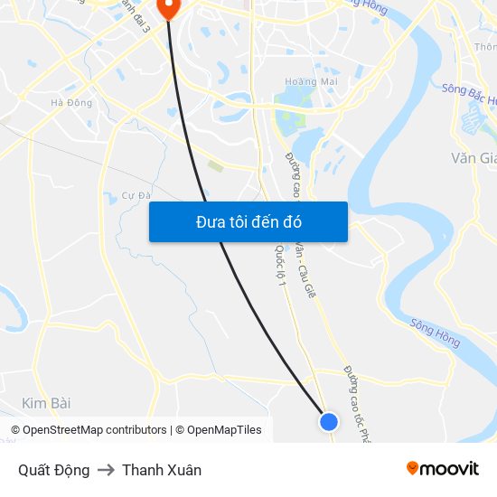 Quất Động to Thanh Xuân map