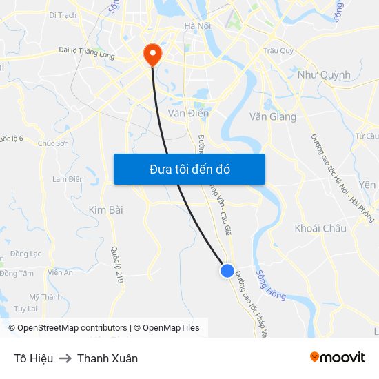Tô Hiệu to Thanh Xuân map