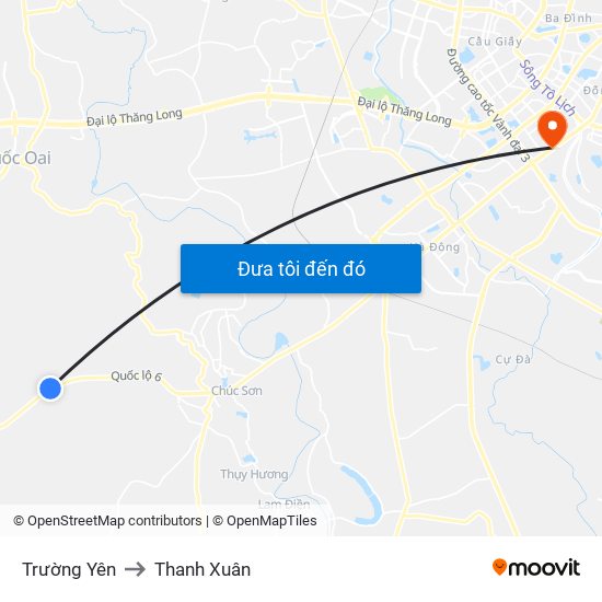 Trường Yên to Thanh Xuân map