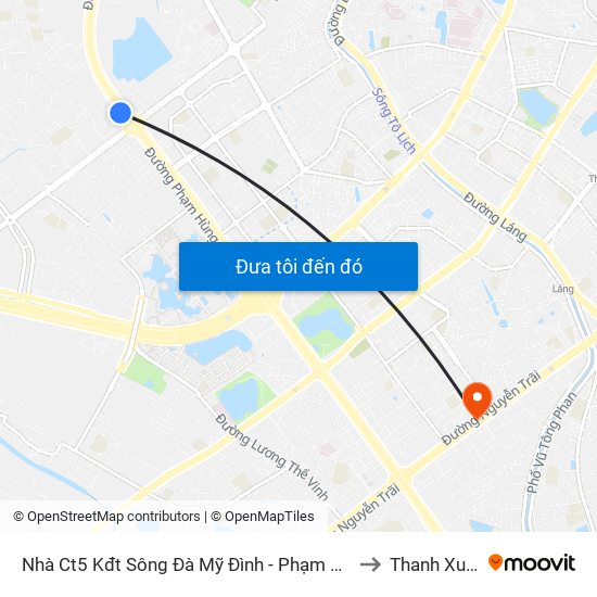 Nhà Ct5 Kđt Sông Đà Mỹ Đình - Phạm Hùng to Thanh Xuân map