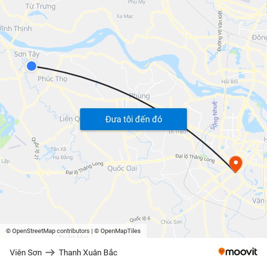 Viên Sơn to Thanh Xuân Bắc map