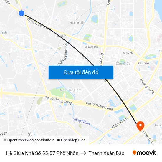 Hè Giữa Nhà Số 55-57 Phố Nhổn to Thanh Xuân Bắc map