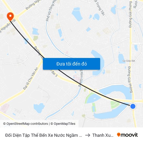 Đối Diện Tập Thể Bến Xe Nước Ngầm Hà Nội - Ngọc Hồi to Thanh Xuân Bắc map