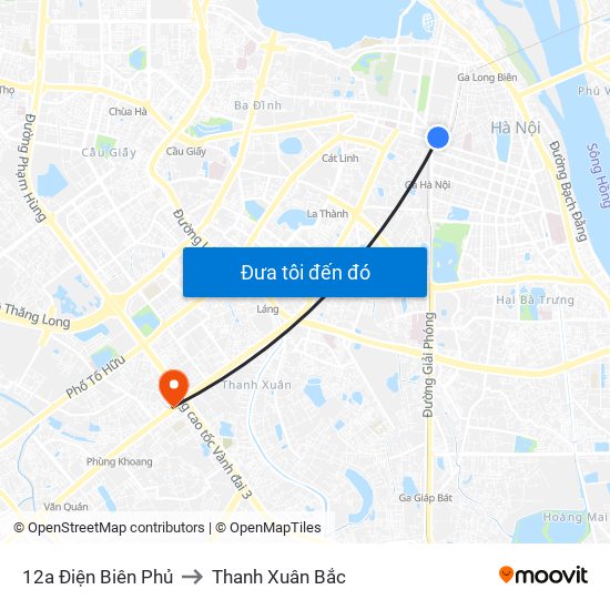 12a Điện Biên Phủ to Thanh Xuân Bắc map