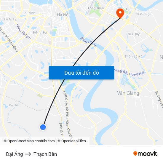 Đại Áng to Thạch Bàn map