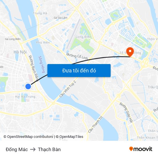 Đống Mác to Thạch Bàn map