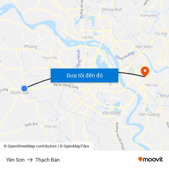Yên Sơn to Thạch Bàn map