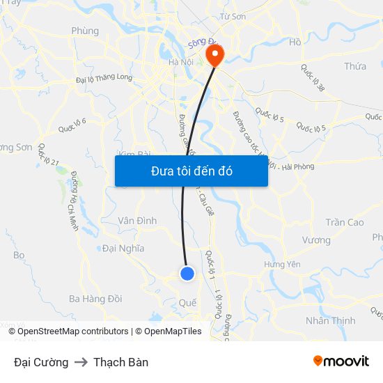 Đại Cường to Thạch Bàn map