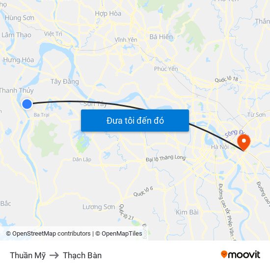 Thuần Mỹ to Thạch Bàn map