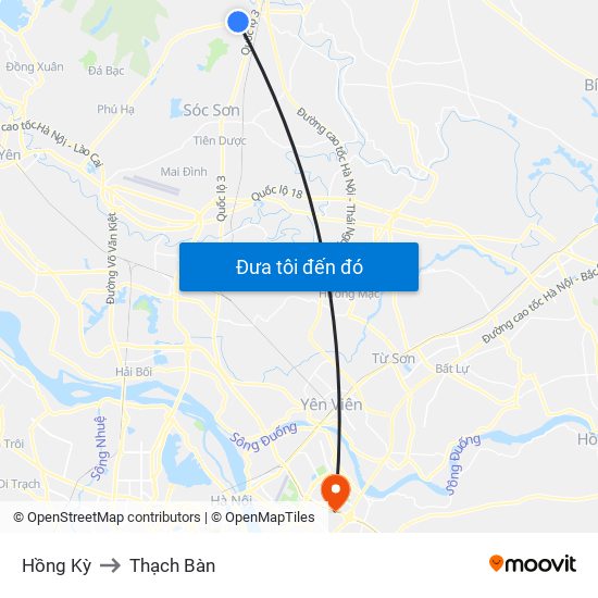 Hồng Kỳ to Thạch Bàn map