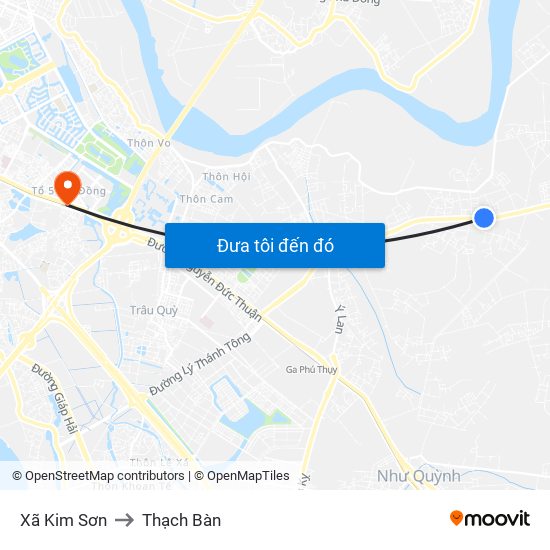 Xã Kim Sơn to Thạch Bàn map