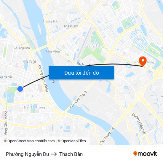 Phường Nguyễn Du to Thạch Bàn map