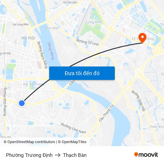 Phường Trương Định to Thạch Bàn map