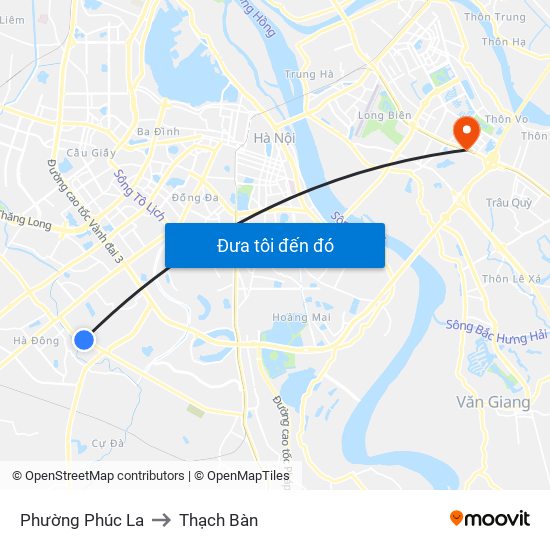 Phường Phúc La to Thạch Bàn map