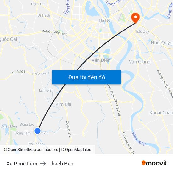 Xã Phúc Lâm to Thạch Bàn map