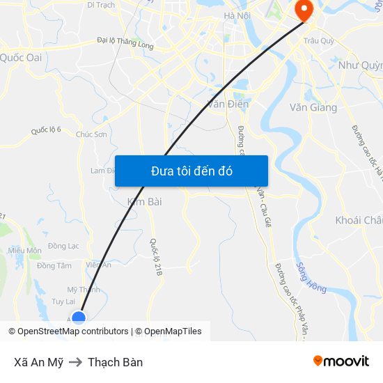 Xã An Mỹ to Thạch Bàn map