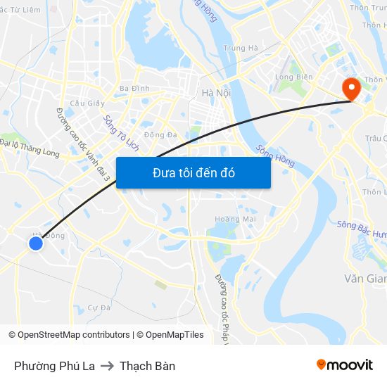 Phường Phú La to Thạch Bàn map
