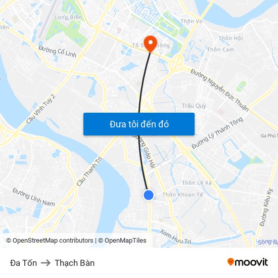 Đa Tốn to Thạch Bàn map