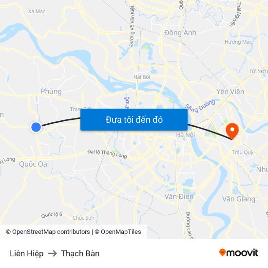 Liên Hiệp to Thạch Bàn map