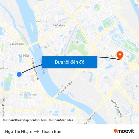 Ngô Thì Nhậm to Thạch Bàn map