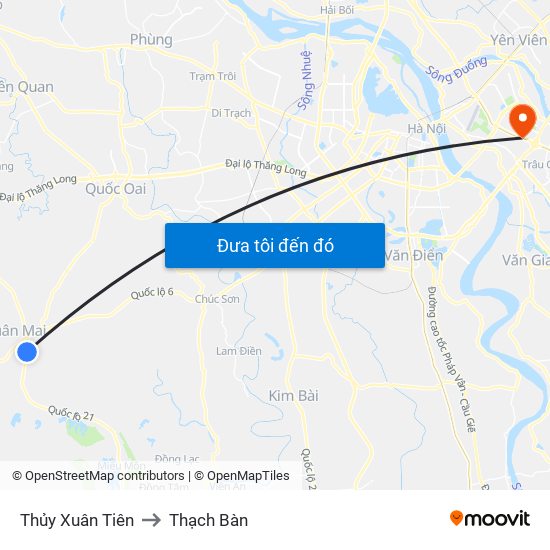 Thủy Xuân Tiên to Thạch Bàn map